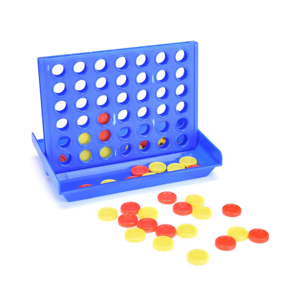 1 Set Connect 4 In A Line Board Game Foldable Children's Educational Toys for Kid Sports Entertainment Gifts