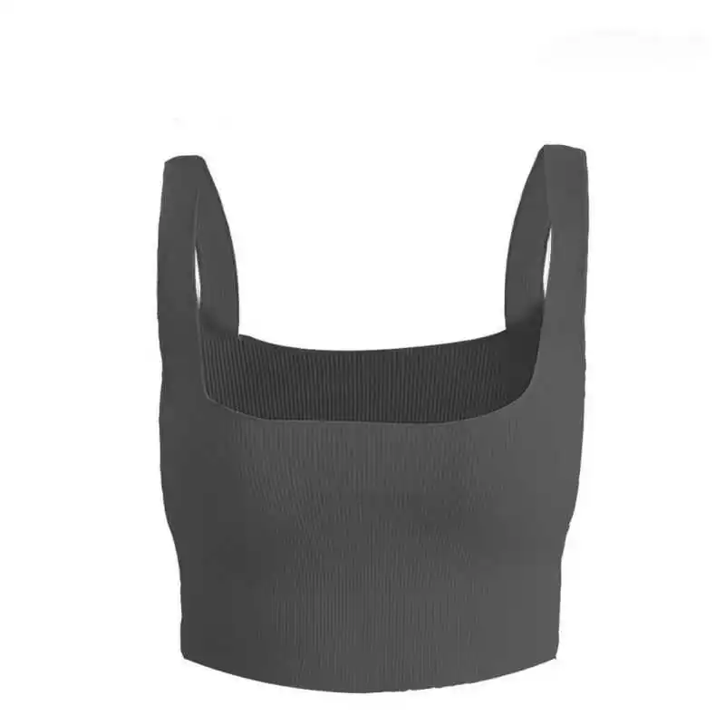 Новинка женский бюстгальтер без рукавов на бретельках летний укороченный топ