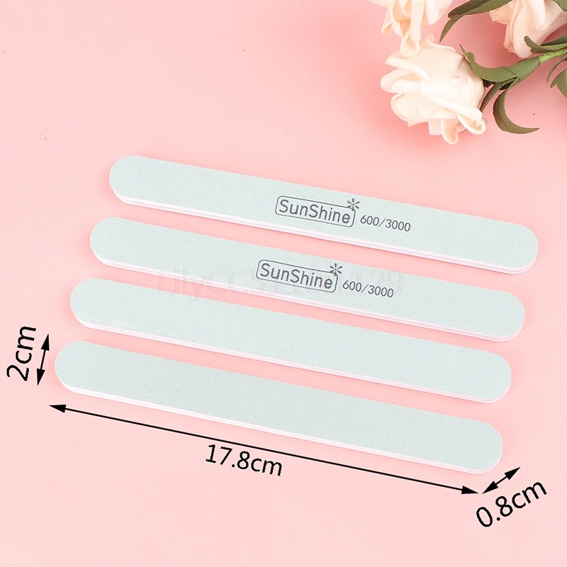 

5pcs Super Polishing Files Sanding Strips 600/3000 Double Side Multifunctional Nail Tool