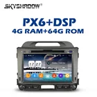 Автомобильный DVD-плеер 720 P 1280*720 PX6 DSP Android 11 4G + 64 Гб Bluetooth Wi-Fi GPS карта RDS радио для kia Sportage 2010 2011 2012- 2015