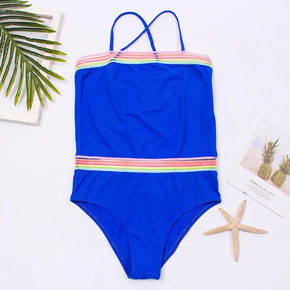 Разные стили с принтом Φ 2020 цельнокроеный Купальник для девочек детский