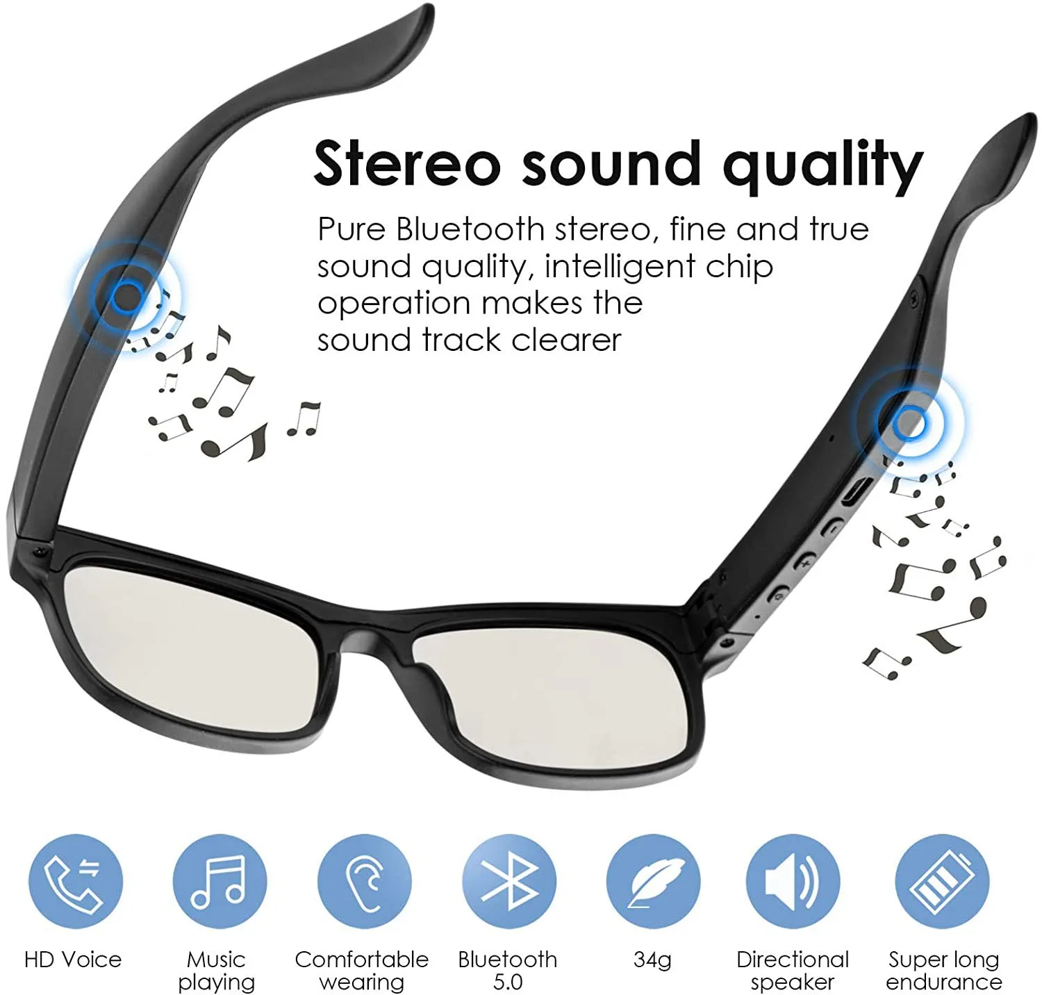 

NEW Sunglasses Headphone with Bluetooth 5.0 Bone Conduction Earphone Headsets Smart Glasses with Mic Speaker Wireless Stereo