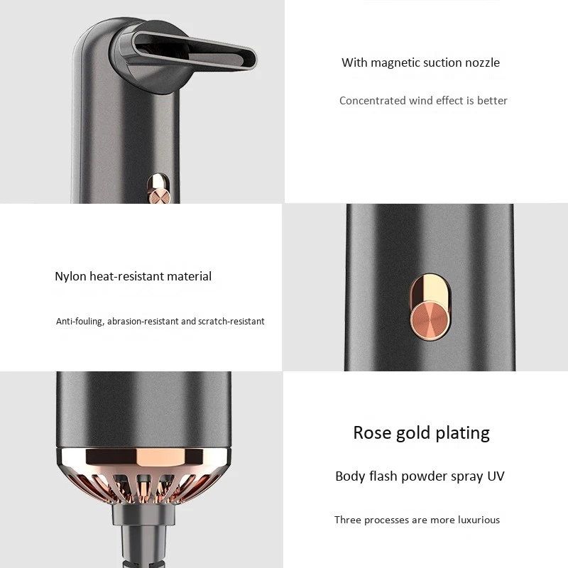 

HOT-Portable Blow Dryer 2-In-1 Hair Dryers Hot Brush Blow Drier Household Salon Hairdressing Blow Canister