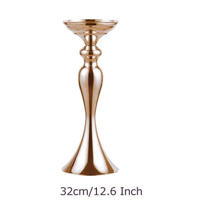 32cm Rose gold ERMAKOVA золотые металлические подсвечники, подставка, цветы, ваза-подсвечник, Центральные элементы, как дорожные подсвечники - Цвет: 32cm Rose gold