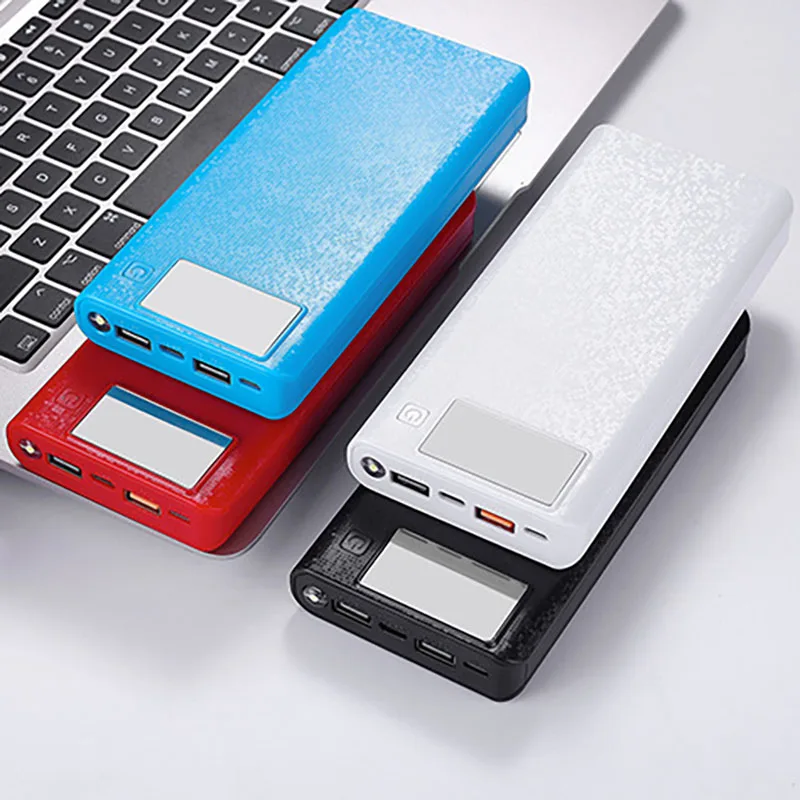 20000 мАч цифровой дисплей Powerbank корпус 8*18650 Батарейный блок DIY Micro Type-C USB мобильный