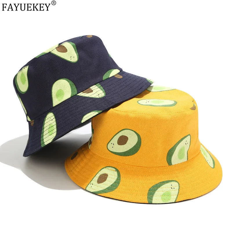 Панама двусторонняя с принтом авокадо лето осень 2020|Мужская панама| |