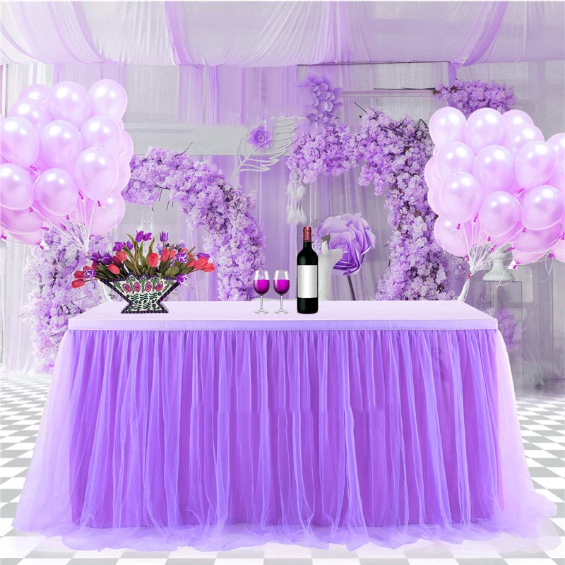 Тюлевая юбка-пачка для стола 185 х77 см | Дом и сад