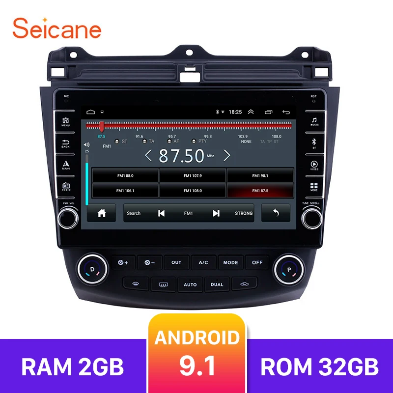 Seicane 2din Android 9.1 RAM 2GB ROM 32GB 10.1&quotcar multimedia playerGPS Navigation For Honda Accord 7 2003 2004 2005 2006 2007 |