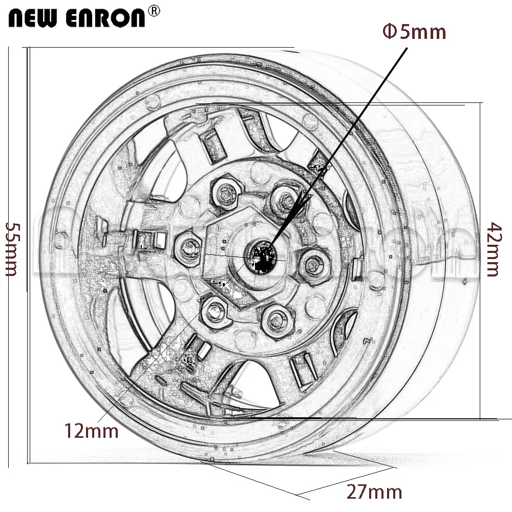 Колесная втулка ENRON 4P 1 9 дюйма для радиоуправляемых моделей 1:10 1/10 Gmade D90 SCX10 Axial CC01 MST