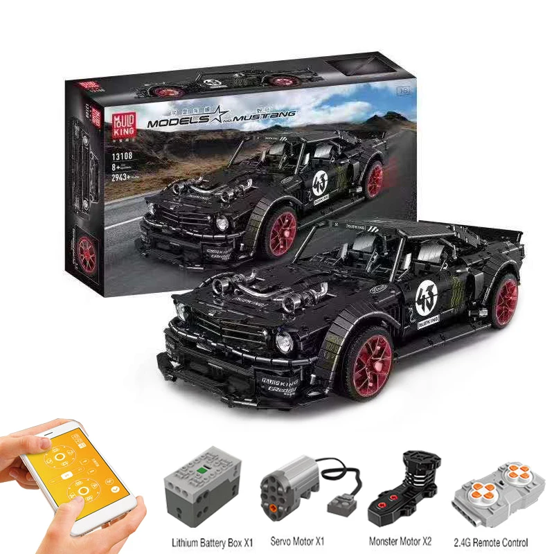 Форма King Technic серия RC Ford Mustang Hoonicorn RTR V2 гоночная модель автомобиля строительные
