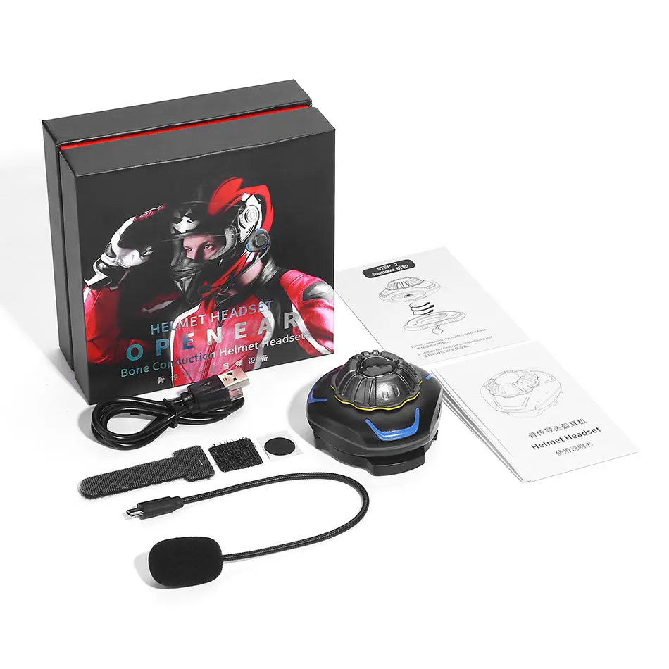 

AS5 Bluetooth Motorcycle Helmet Intercom Headsets w/Mic Hands-Free Wireless Helmets Intercomunicadores Moto Music Player