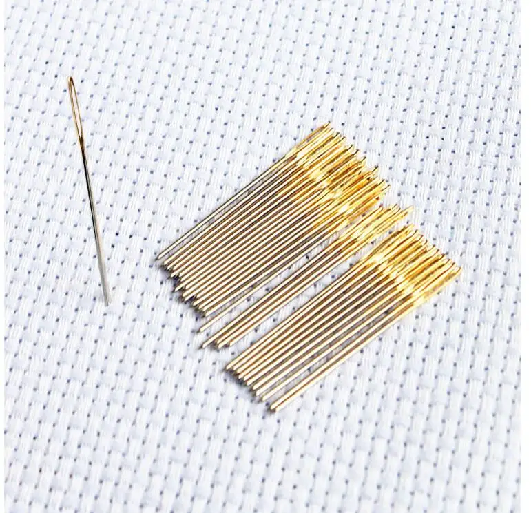 10 шт. золотистые тканевые иглы для вышивки крестом Размер 22 #24 #26 #28 # | Дом и сад