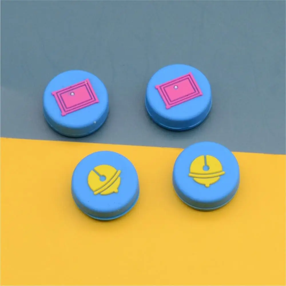4Pcs/Pack Removable Silicone Analog Thumb Stick Button Grip Cartoon Caps for Nintend Switch Lite and NS Controller Gamepad Cover |