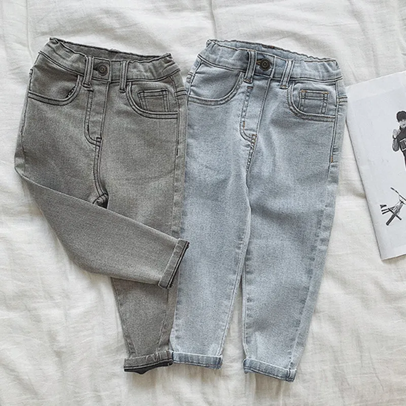 

DFXD детская одежда для мальчиков и девочек джинсы зимние плюс бархатные плотные длинные брюки хлопковые тонкие джинсовые брюки детские брюк...