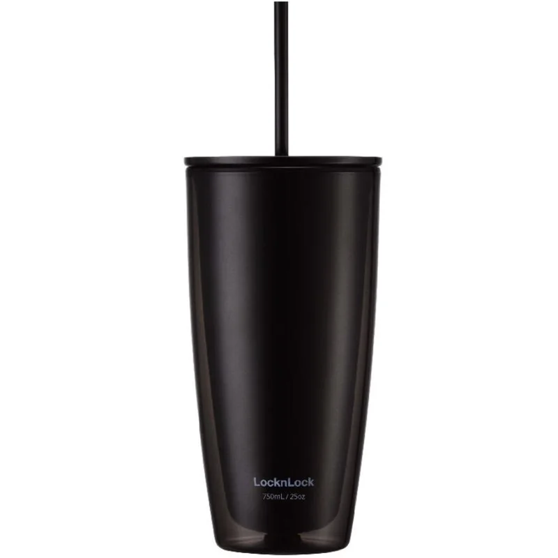 Стакан для воды в форме трубочки двухслойный с защитой от ожогов 750 мл - купить по