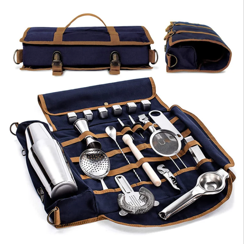 

New wine mixing tool bag wine mixer kit canvas wine mixing storage bag portable one shoulder storage bag