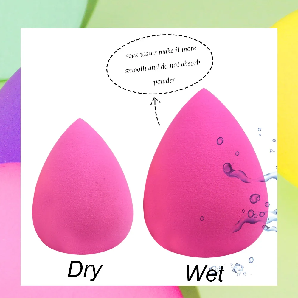 6 шт./компл. Косметическая пуховка в форме капли воды для макияжа лица Жидкая