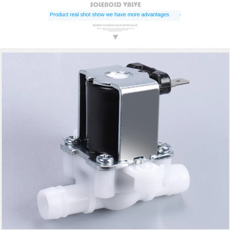 

DC 12 24 AC 220V Normally Closed Pressurized Solenoid Valve Inlet Valve 12mm For Water Dispenser Water Purifier Plastic
