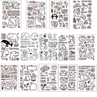 4x6inch cute animals transparent silicone clear stamp for scrapbooking diy craft decoration soft stamp photo album