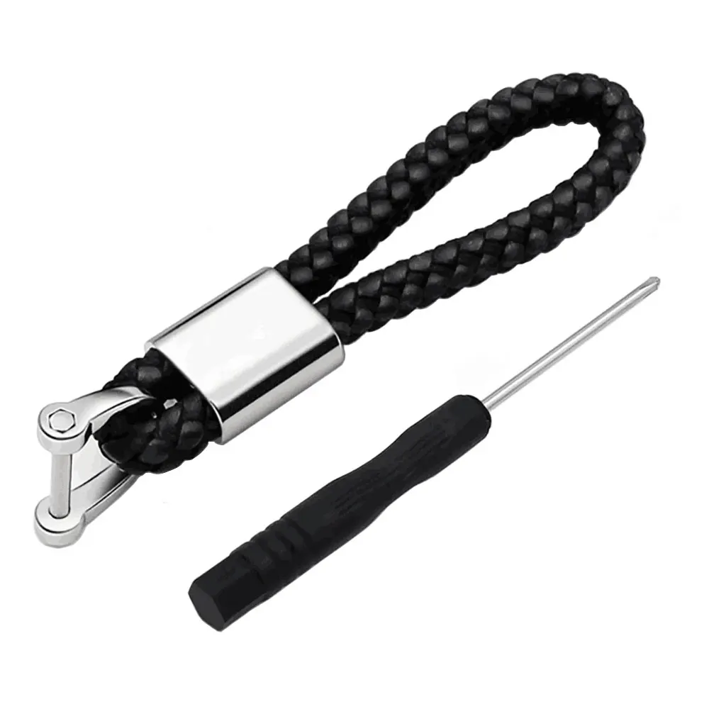 Металлический Кожаный Автомобильный Брелок Украшение с кольцом для ключей