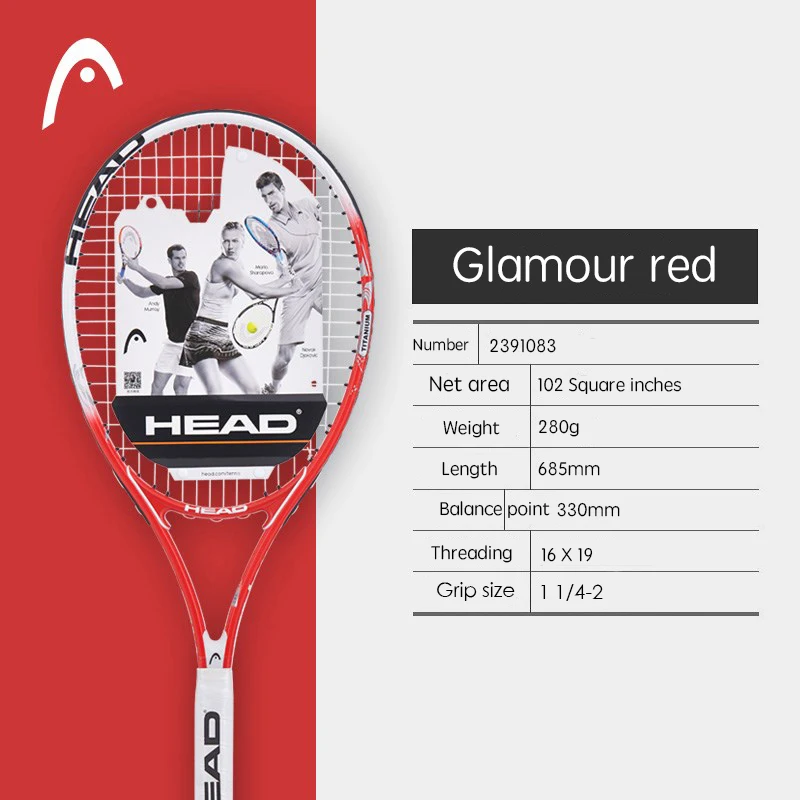Glamour Red Новинка! Оригинальная Теннисная ракетка в Звездном стиле. Профессиональная ракетка для мужчин и женщин. посылка - Цвет: Glamour Red