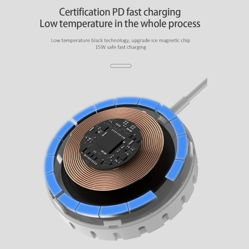 Беспроводное зарядное устройство P8DF подставка для быстрой зарядки док станция 15