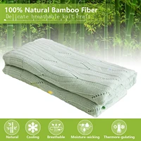 REGINA Summer Cooling Bamboo Knitted Blanket Throw Pink Green Grey Air Conditioner Room Nap Bed Cool Quilt Bedspread Blankets