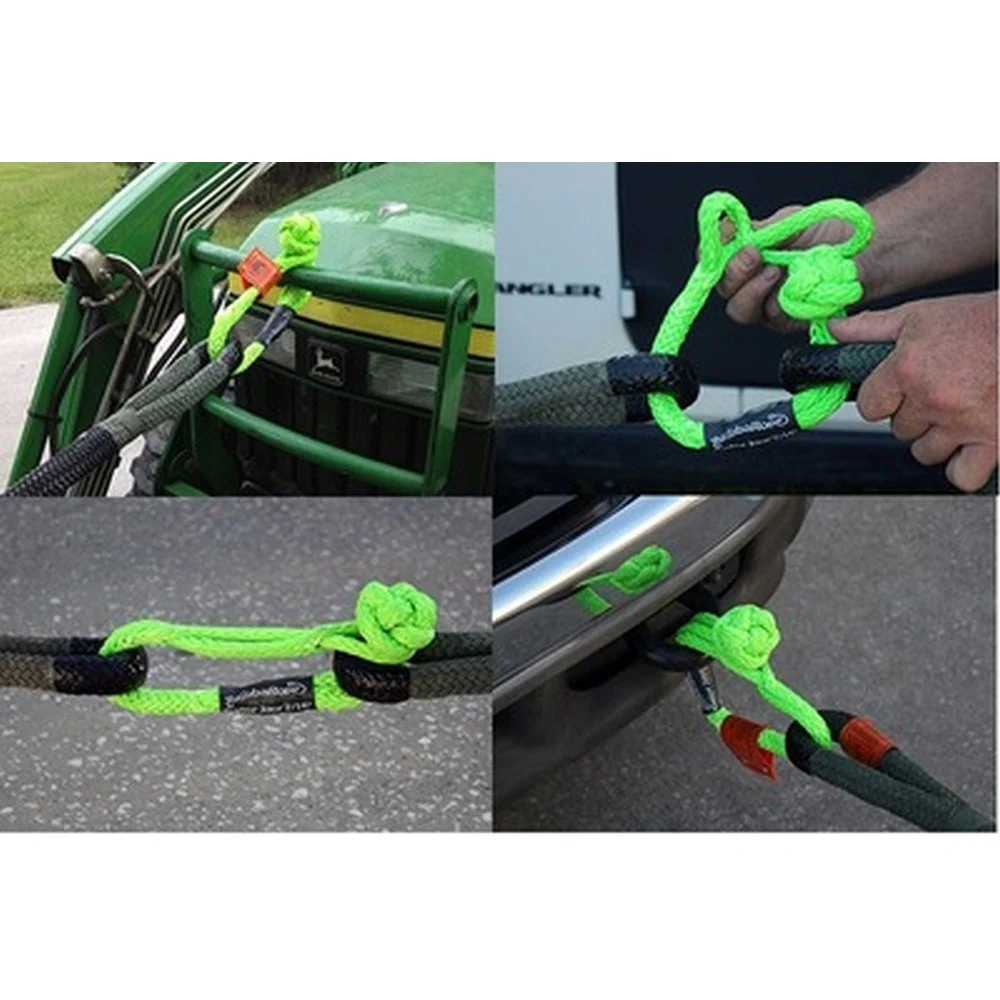 

2pcs 33,000 Lbs Winch Rope Towing Recovery Straps Flexible Synthetic Soft Nylon Towing Recovery Straps 33000LB 15T