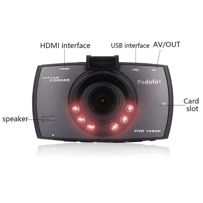 Car Recorder High Definition Night Vision Traffic Recorders Mini Rear View Mirror Camera Dashcam Full HD Video P0009 | Автомобили и