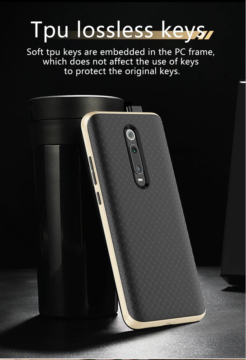 Для Red mi K20 Чехол IPAKY PC бампер силиконовый mi 9T мягкая задняя 2 в 1 Гибридный противоударный бронированный чехол для Xiao mi Red mi K20 Pro Чехол