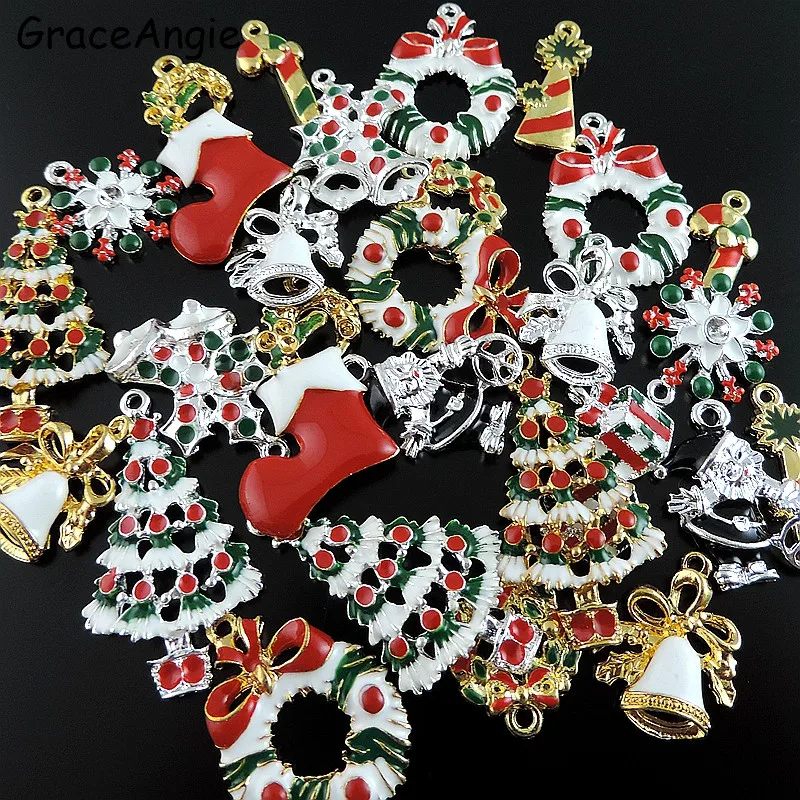 15 шт. металлические эмалированные подвески для браслетов серег | Украшения и