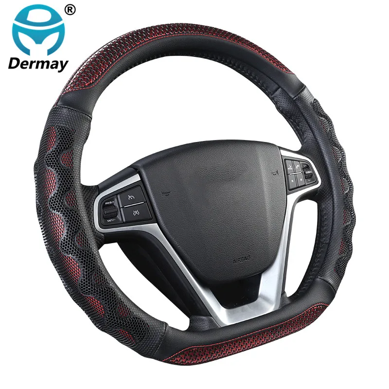 Чехол рулевого колеса автомобиля DERMAY прочный новый дизайн для Geely BO RUI YUE Атлас
