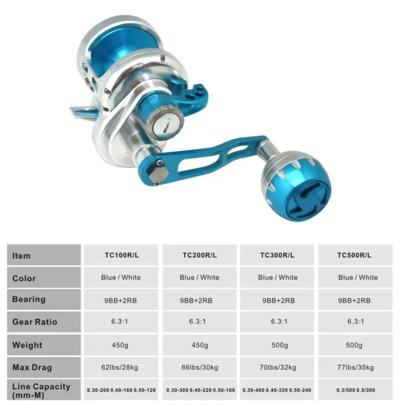 Катушка для рыбалки катушка медленного джиггинга морской в соленой воде 6 3: 1