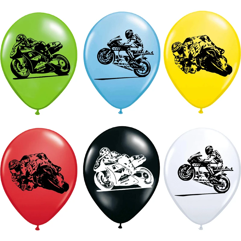 Флаг гонок мотоциклов, шары из латекса с автомобилями, шары с шахматной клеткой, украшение для дня рождения, подарок для мальчика, детский подарок.