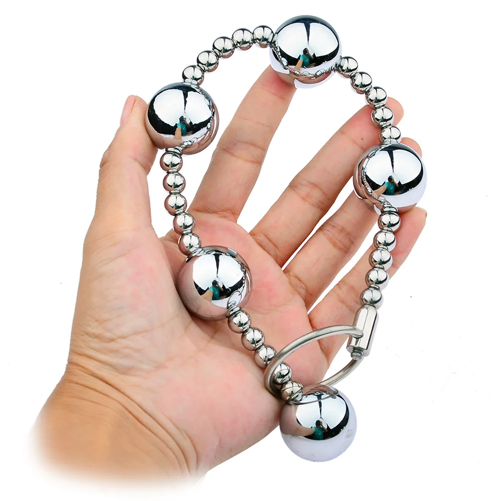 Длинная Анальная пробка Металлические анальные шарики расширитель массаж