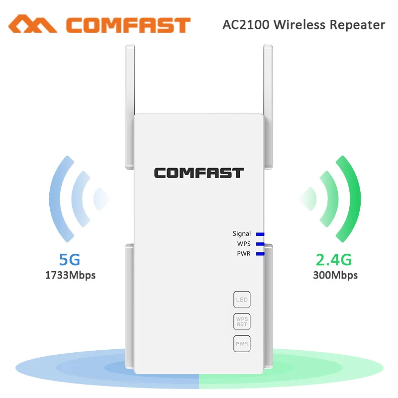 2100Mbps Gigabit Long Range Extender 802.11ac Wireless WiFi Repeater Wi Fi Booster 2.4G/5Ghz Wi-Fi Amplifier router Access Point |