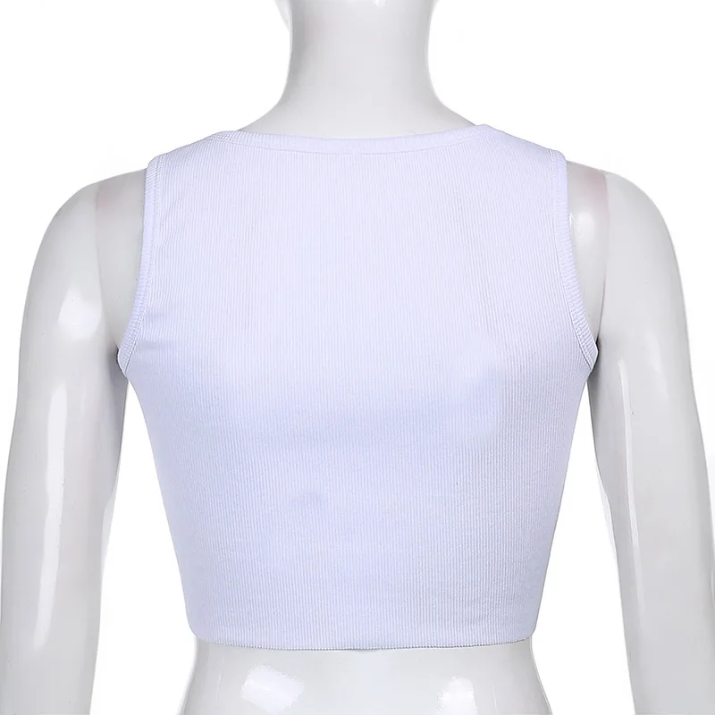 

Goth Dark Gothic Aesthetic White Women Tank Tops Harajuku EGirl Grunge Floral Embroidery Crop Top Summer Bodycon Streetwear 2021