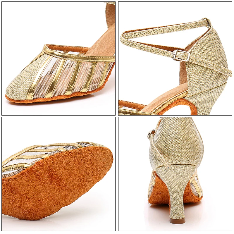 Обувь для латинских бальных танцев сетчатая Современная обувь Танго сальсы