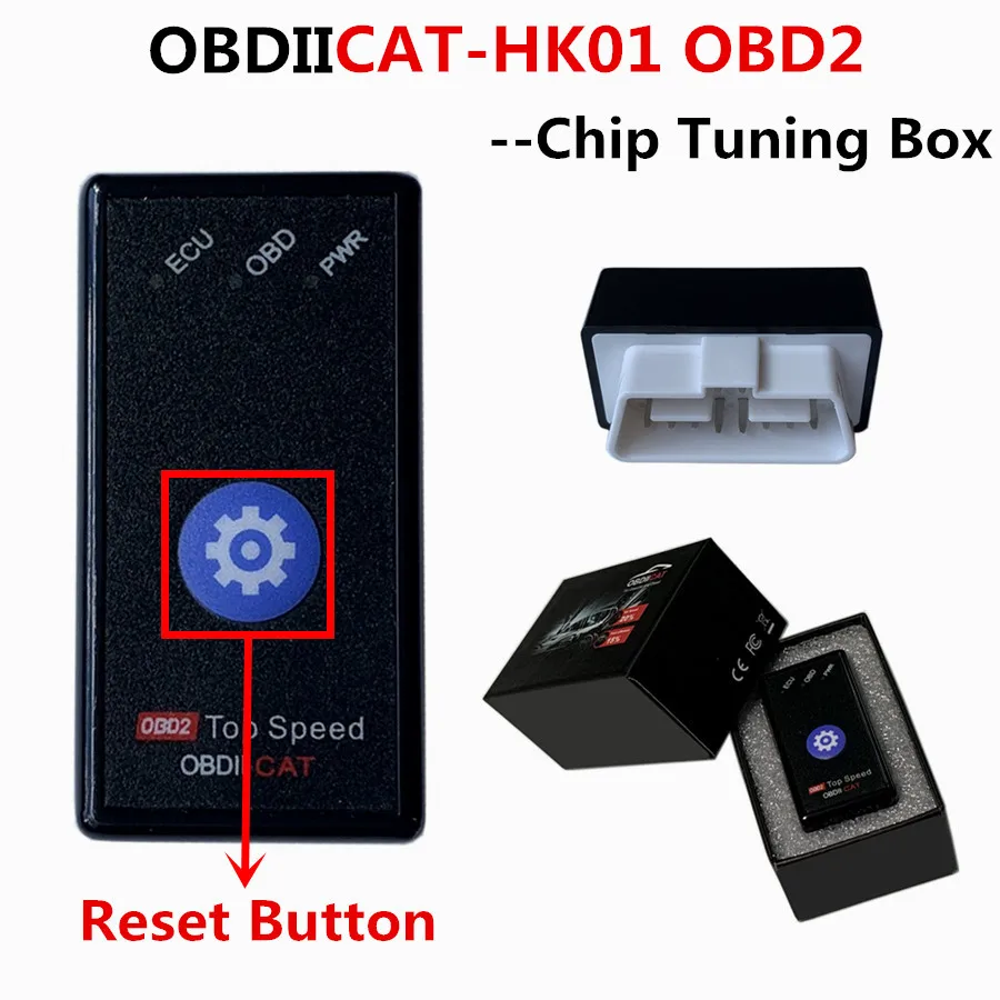 OBDIICAT HK01 новейшая A + чип тюнинг коробка для дизельного бензина 2 в 1 супер мощный