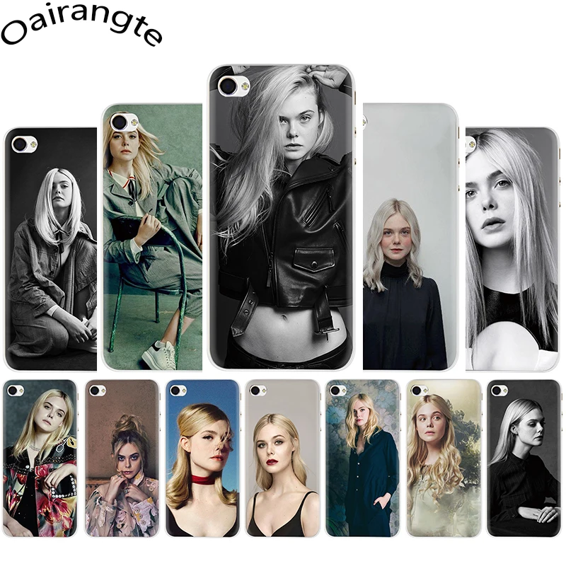 Чехол для телефона Elle Fanning черный Жесткий iPhone SE 2020 5 5S 5C 6 6S Plus 7 8 X XS XR 11 Pro Max |