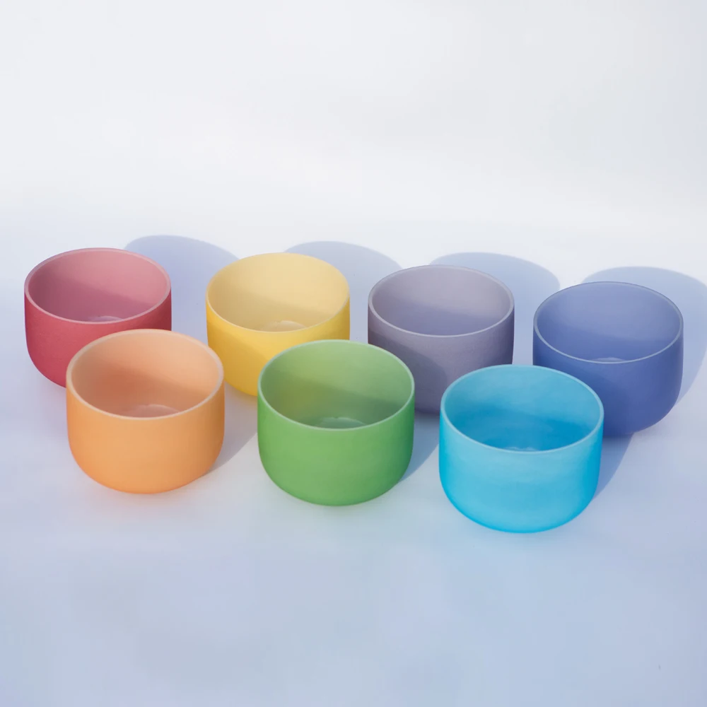 7 шт 6 12 &quotчакра настроенный Набор из Матовый кварцевый кристалл поющие