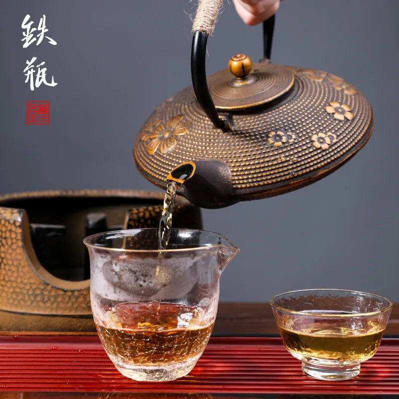 Чугунный чайник для чая с цветами вишни 900 мл чайные принадлежности чайный набор