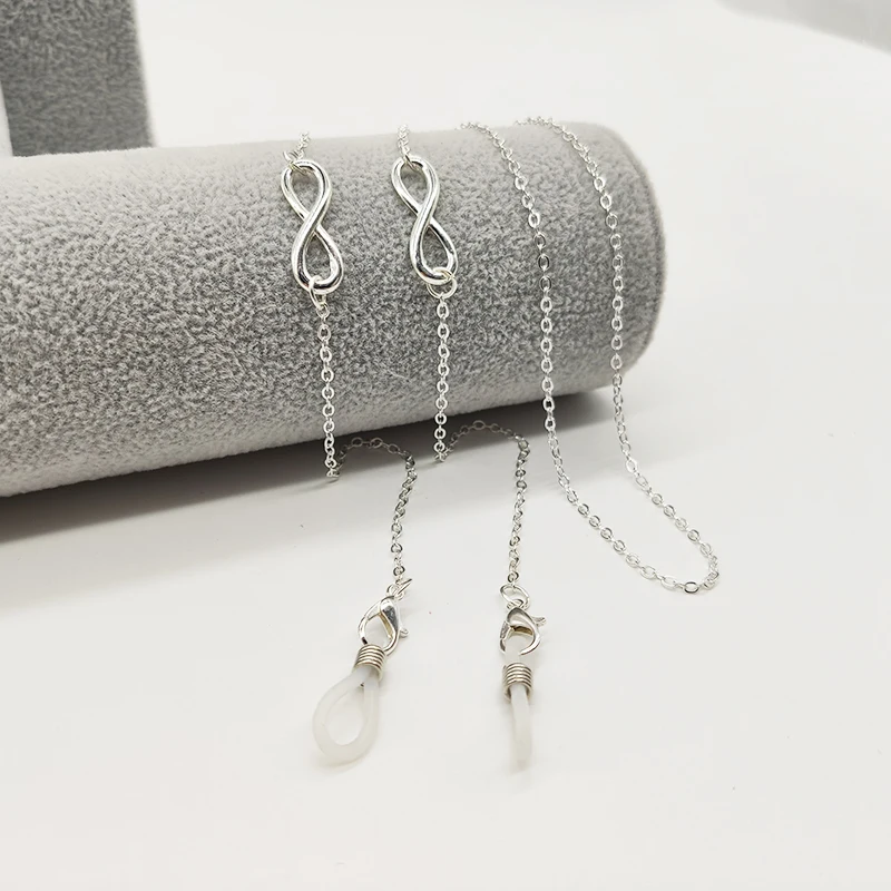 Цепочка для очков противоскользящая с силиконовыми петлями цепочка