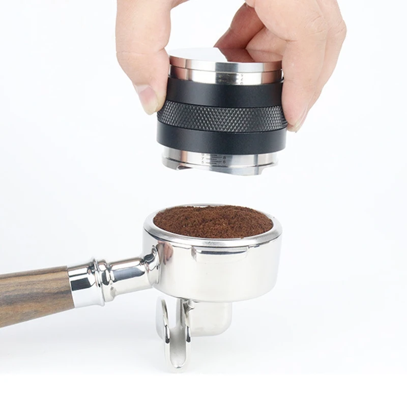 

Coffee Tamper Distributor Leveler Stainless Steel Coffee Bean Press Tool Espresso Powder Espresso Accessories 51mm