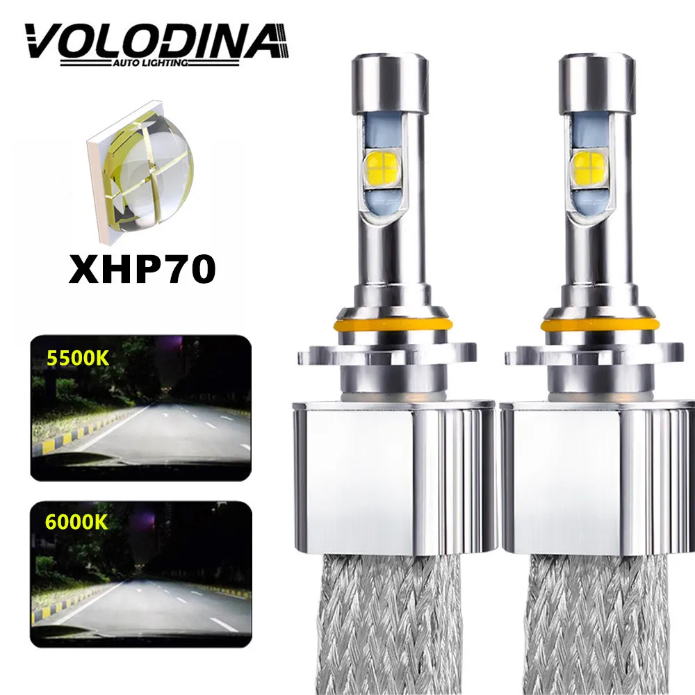Xhp70 второе поколение H7 H11 СВЕТОДИОДНЫЕ Лампы Фар h4 светодиодные лампы Led H8 H9 Hb3 9005