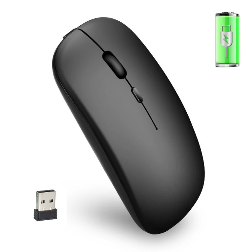 

2.4Ghz Wireless Mouse Rechargeable Wireless Mouse Charging Silent Mouse with USB Receive 500mAh Ergonomics Optical Mouse