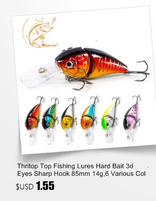 Thritop новая жесткая приманка для рыбалки Профессиональный гольян TP102 95 мм 8 г высокое качество крючки рыболовный воблер окунь Щука снасти