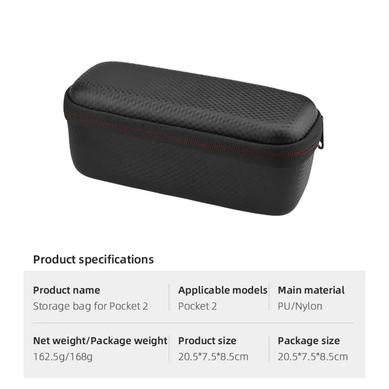

PU/Nylon Handheld Portable Storage Bag For DJI OSMO Pocket 2 Shockproof Waterproof Protective Carrying Case Wear-resistant Box