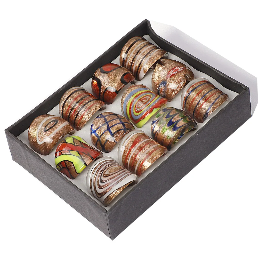 Кольцо из муранского стекла в ассортименте для мужчин и женщин стильное