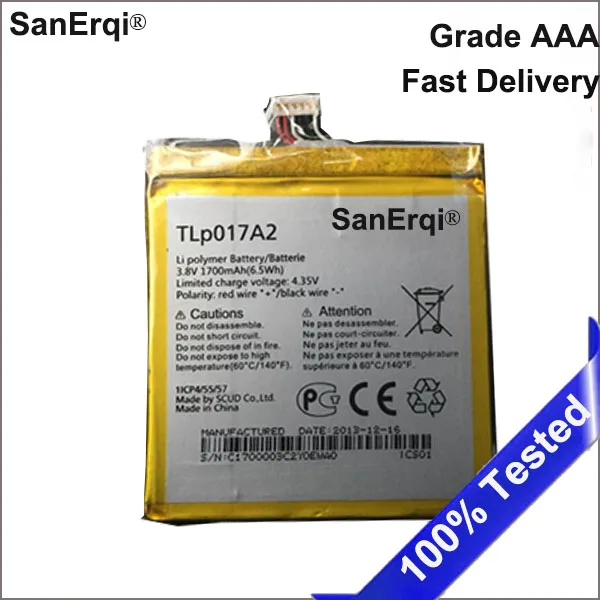 Аккумулятор 1700 мАч TLp017A1 TLp017A2 для Alcatel OT6012 One Touch Idol Mini 6012D 6012X 6012A 6012 Вт мобильный